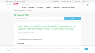
                            1. Video: How do I reset the super administrator password on my Digital ...