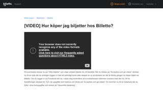 
                            5. [VIDEO] Hur köper jag biljetter hos Billetto? – Billetto Support