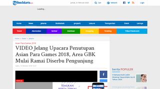 
                            12. VIDEO Jelang Upacara Penutupan Asian Para Games 2018, Area ...