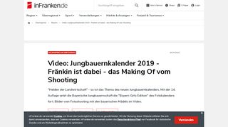 
                            12. Video: Jungbauernkalender 2019 - Fränkin ist dabei - das Making Of ...