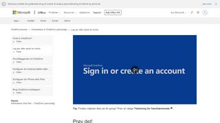 
                            4. Video: Logge på eller Opret en konto til OneDrive (personlige ...