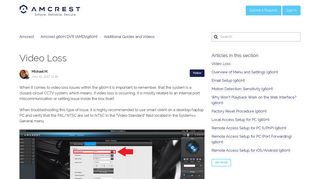 
                            8. Video Loss – Amcrest