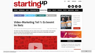 
                            11. Video-Marketing Teil 1: Es boomt im Netz - StartingUp: Das ...