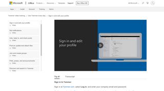 
                            10. Video: Sign in and edit your profile - - Office Support - Office 365