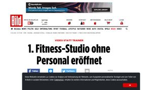 
                            12. Video statt Trainer - 1. Fitness-Studio ohne Personal eröffnet - Bild.de