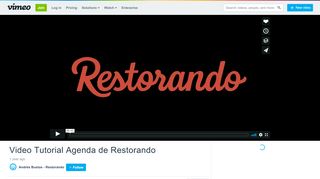 
                            11. Video Tutorial Agenda de Restorando on Vimeo