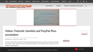 
                            4. Video-Tutorial: Gambio auf PayPal Plus umstellen | Onlineshop ...