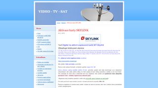
                            9. VIDEO - TV - SAT - Skylink - Aktivace karty SKYLINK
