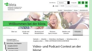 
                            4. Video- und Podcast-Contest an der blista! | blista