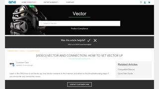 
                            5. [VIDEO] Vector and Connection: How to set Vector up – Customer ...