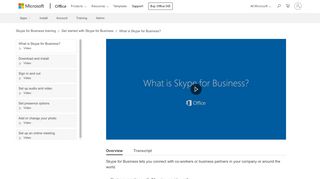 
                            9. Video: What is Skype for Business? - Skype for Business - Office Support
