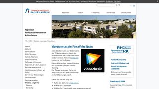 
                            8. Video2brain - Regionales Hochschulrechenzentrum Kaiserslautern ...