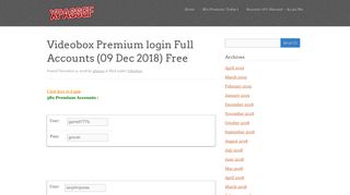 
                            6. Videobox Premium login Full Accounts - xpassgf