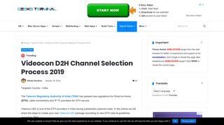 
                            8. Videocon D2H Channel Selection Process 2019 - Geeks Terminal