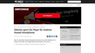 
                            13. Videolan sperrt VLC Player für moderne Huawei-Smartphones - PC-Welt