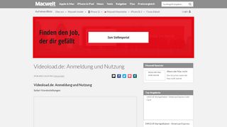 
                            6. Videoload.de: Anmeldung und Nutzung - Macwelt