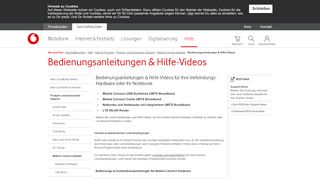 
                            8. Videos für Mobile Connect Cards & USB-Sticks mit ... - Vodafone