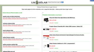 
                            8. Videos Portal Aluno Login Uniron - UmDolar.com