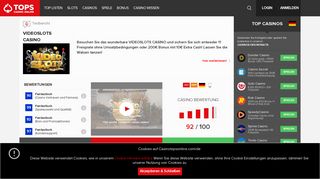 
                            8. Videoslots Casino – Der Casinotest mit dem BESTEN Bonus