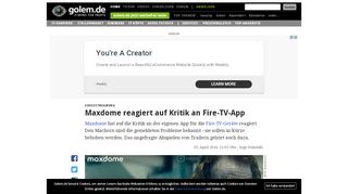 
                            12. Videostreaming: Maxdome reagiert auf Kritik an Fire-TV-App - Golem.de