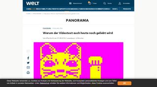 
                            9. Videotext: Warum die Pixelwelt bis heute geliebt wird - WELT