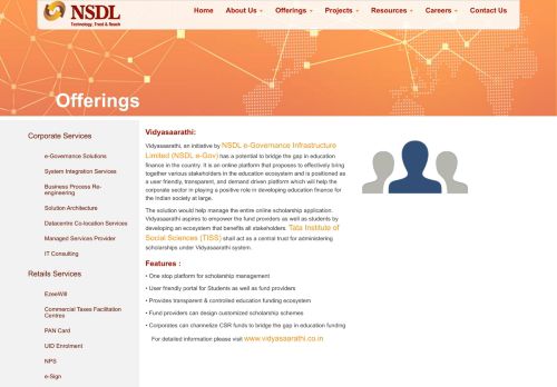 
                            11. Vidyasaarathi - NSDL e-Governance Infrastructure Limited