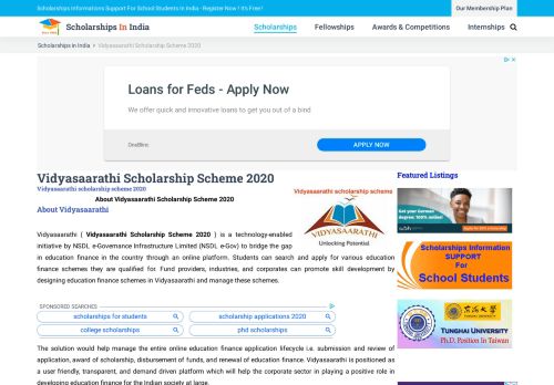 
                            8. Vidyasaarathi Scholarship Scheme | Scholarships In India