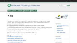 
                            6. Vidyo | IT Department