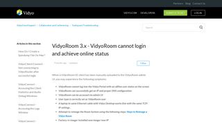 
                            9. VidyoRoom 3.x - VidyoRoom cannot login and achieve online status ...