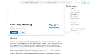 
                            8. Vieple | Video Interviewing | LinkedIn