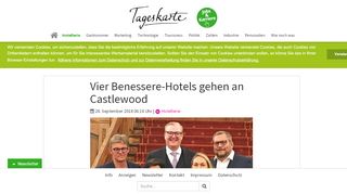 
                            6. Vier Benessere-Hotels gehen an Castlewood: Tageskarte