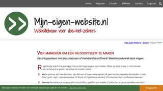 
                            3. Vier manieren om een inlogsysteem te maken - Mijn-eigen-website.nl