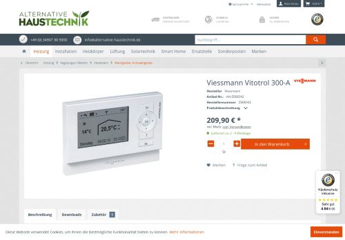 
                            11. Viessmann Vitotrol 300-A | Alternative Haustechnik