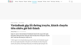 
                            11. VietinBank gặp lỗi đường truyền, khách chuyển tiền nhiều giờ bất ...