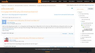 
                            9. Vietnamese Moodle: Có ai giúp mình khắc phục lỗi timed out được ko ...
