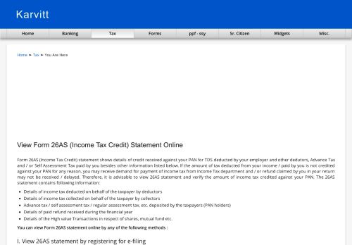 
                            11. View 26AS - Tax Credit Statement - Finotax