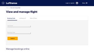 
                            12. View and manage flight - Lufthansa