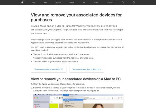 
                            3. View and remove your associated devices in iTunes - ...