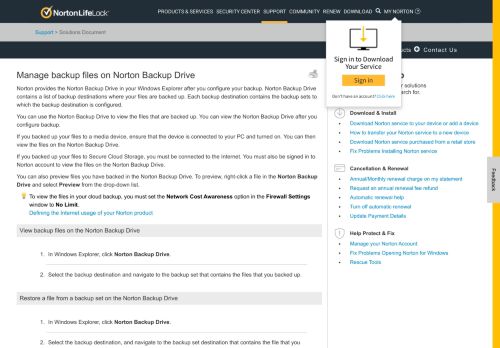 
                            9. View backup files on Norton Backup Drive - Norton Support