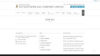 
                            2. View Bill | Sui Southern Gas Company Limited - SSGC