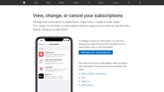 
                            7. View, change, or cancel your subscriptions - Apple Support