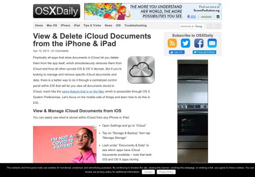 
                            6. View & Delete iCloud Documents from the iPhone & iPad - OSXDaily