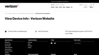 
                            10. View Device Info - Verizon Wireless Website | Verizon Wireless