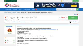 
                            7. View free live tv on your computer: download VLC Media player and ...