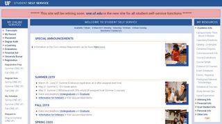 
                            3. View Full Site - UF - Student Self Service - University of Florida