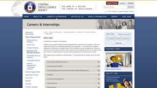 
                            3. View Jobs — Central Intelligence Agency