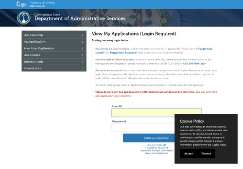 
                            10. View My Applications - Logon - Department of Administrative Services