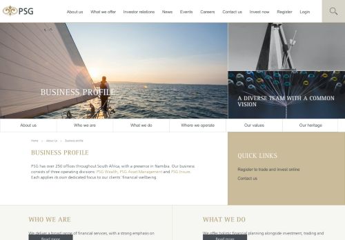 
                            7. View Our Business Profile | PSG