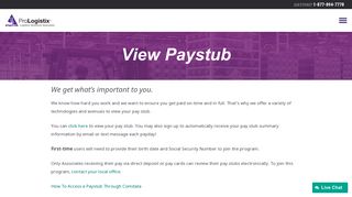 
                            7. View Paystub | Prologistix