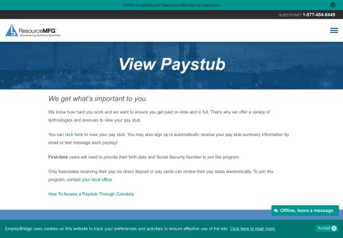 
                            13. View Paystub | Resource MFG